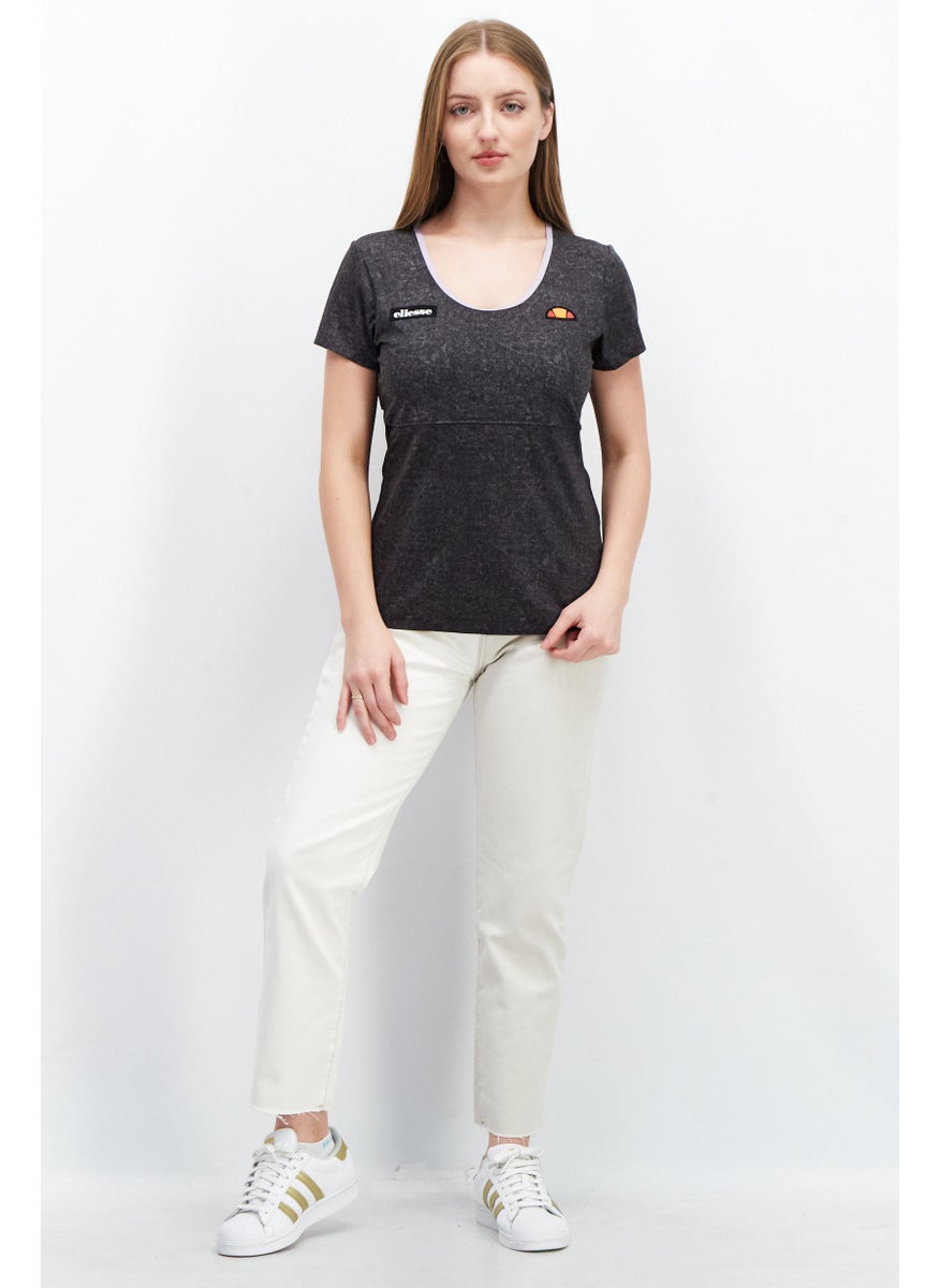 Ellesse Women Sportswear Fit Short Sleeves Outdoor T-Shirt, Black  - Image 3