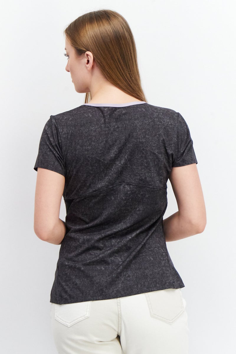 Ellesse تي شيرت رياضي نسائي بأكمام قصيرة، خارجي، أسود - Image 4