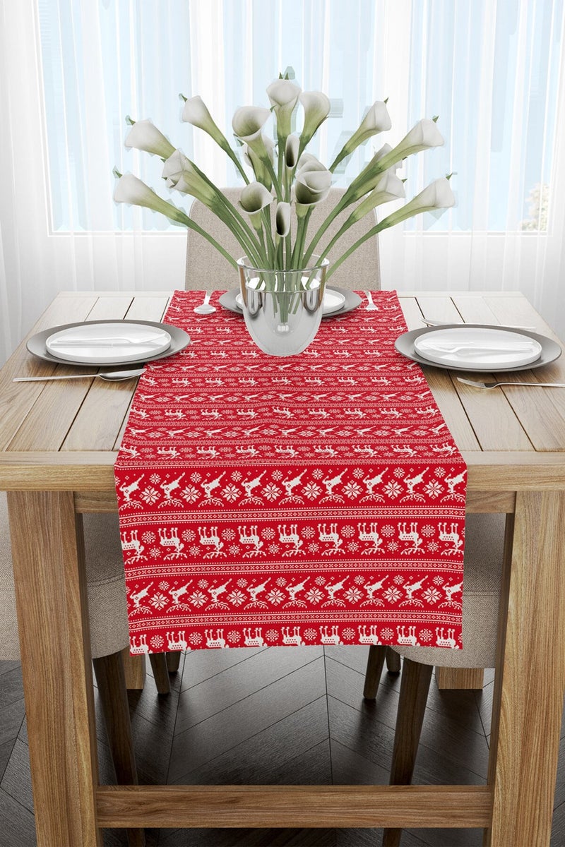 Red Christmas Themed Digital Printed Runner CGH220-RN
