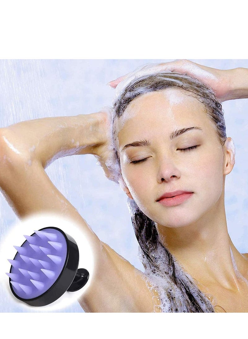 Generic - Shower Scalp Massage Shampoo Brush, Soft Silicone Bristle Scalp Cleanser for Hair Growth and Dandruff Treatment, Wet Dry Oil Hair Care Head Brush for All Multicolored Hair Types - Image 1