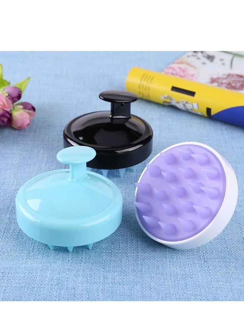 Generic - Shower Scalp Massage Shampoo Brush, Soft Silicone Bristle Scalp Cleanser for Hair Growth and Dandruff Treatment, Wet Dry Oil Hair Care Head Brush for All Multicolored Hair Types - Image 1