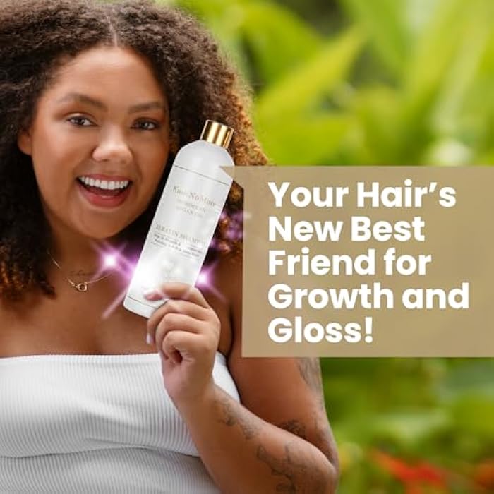 Keratin Treatment | Anti-Dandruff & Moisturizing Shampoo | Volumizing & Smoothing for Curly, Frizzy Hair | Sulfate & Paraben Free | All Types - Image 5