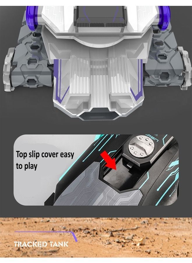 fashionhome Remote Control Stunt Drift Car for Kids RC Tank for Boys Girls That Shoot Water Bullets All Terrain with Lights Music 360°Rotating Toy Car for Boys Girls Kids  - Image 5