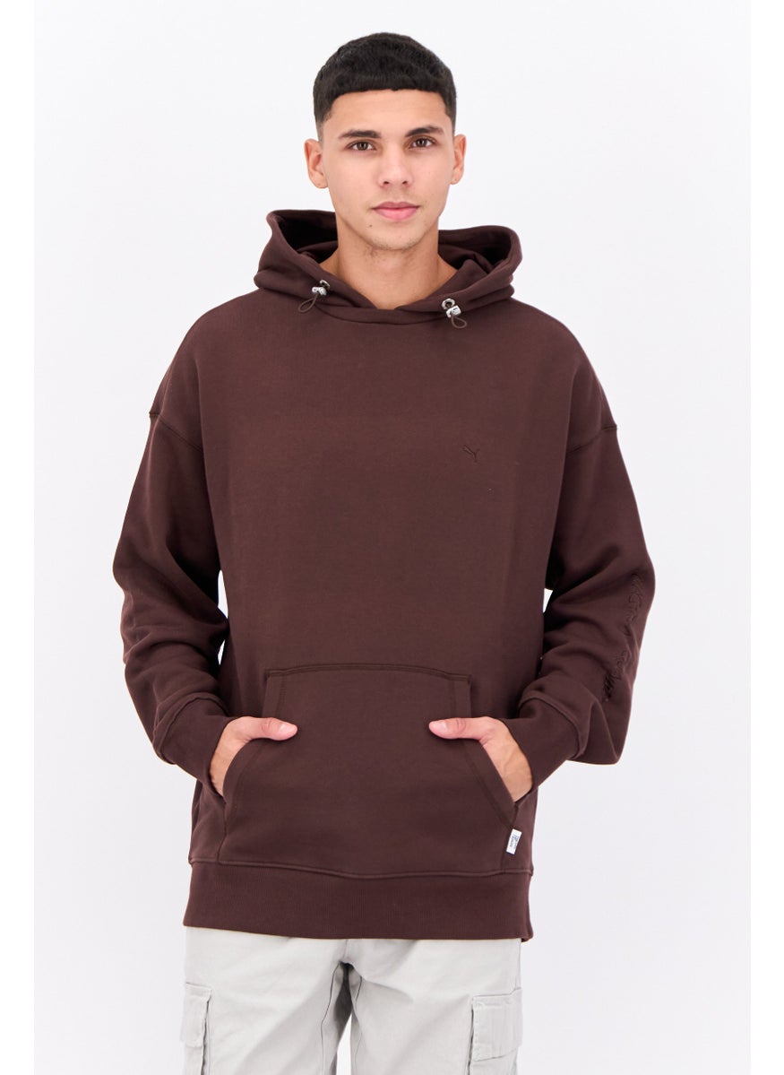 Puma x Select Men Sportswear Fit Embroidered Logo Sweatshirts, Brown  - Image 1
