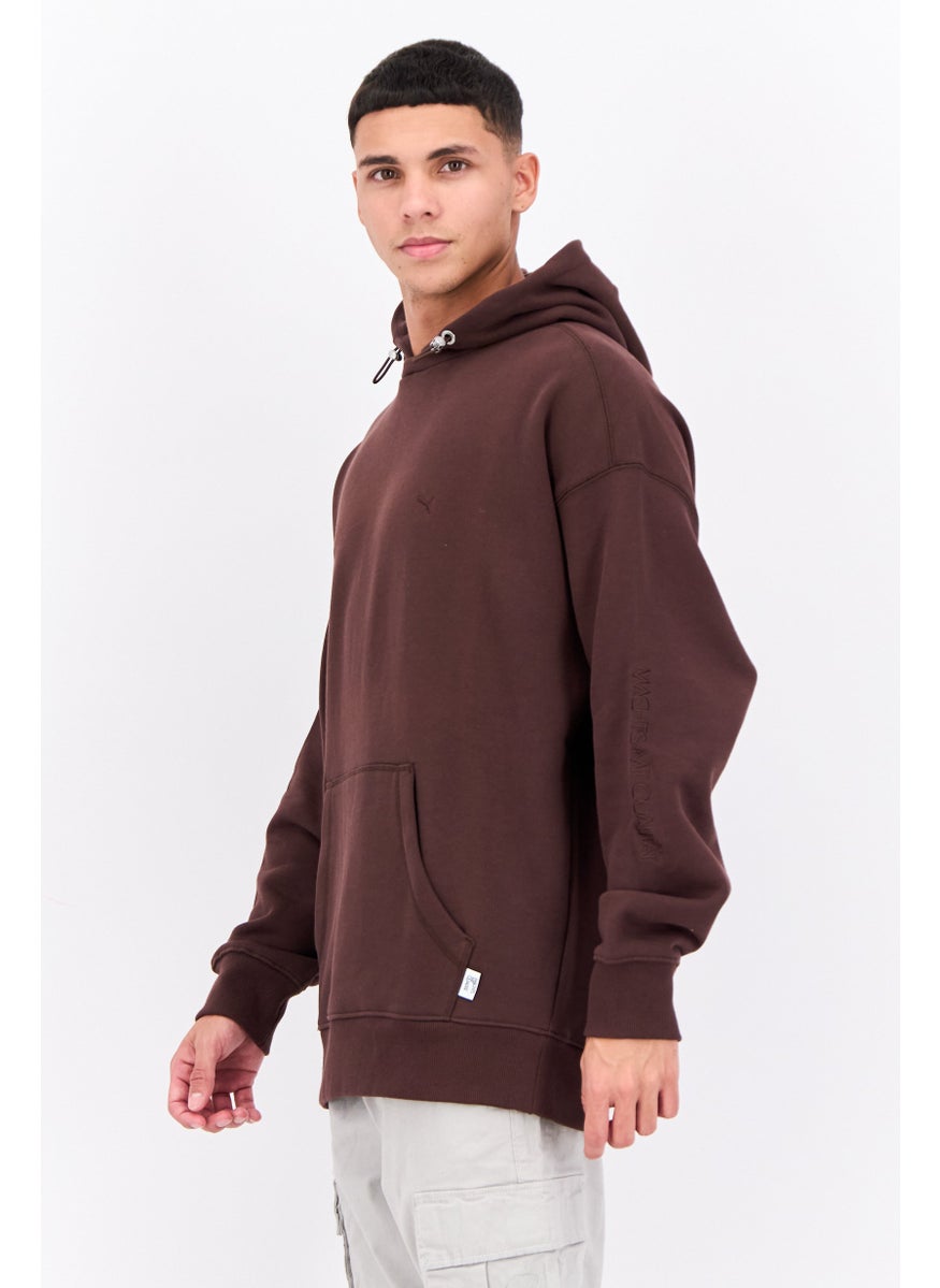 Puma x Select Men Sportswear Fit Embroidered Logo Sweatshirts, Brown  - Image 2