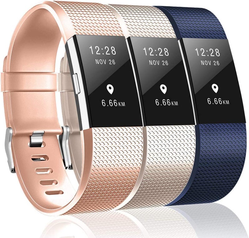OYODSS 3 Pack Bands Compatible with Fitbit Charge 2, Classic & Special Edition Replacement Bands for Fitbit Charge 2, Women Men - Image 1