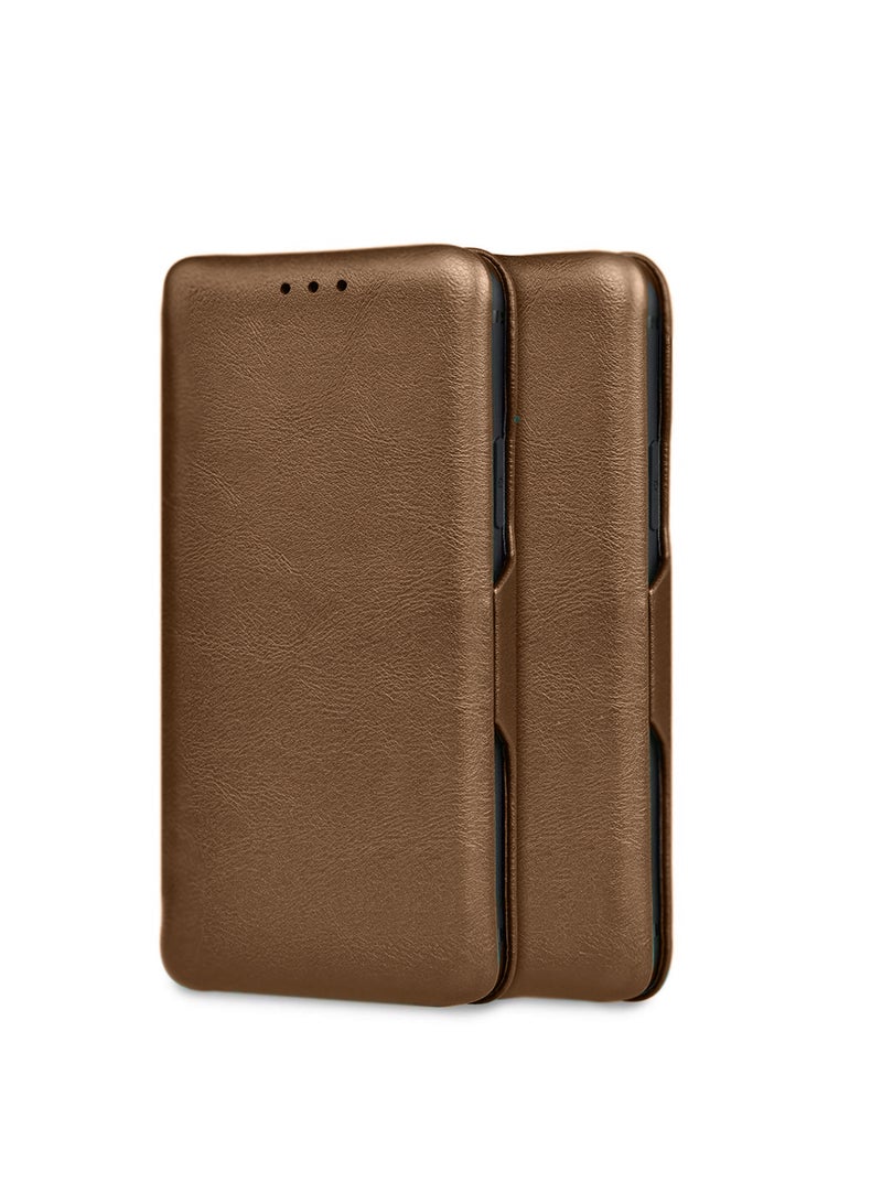 hd flip cover wallet design for iphone 16 pro max-brown - Image 1