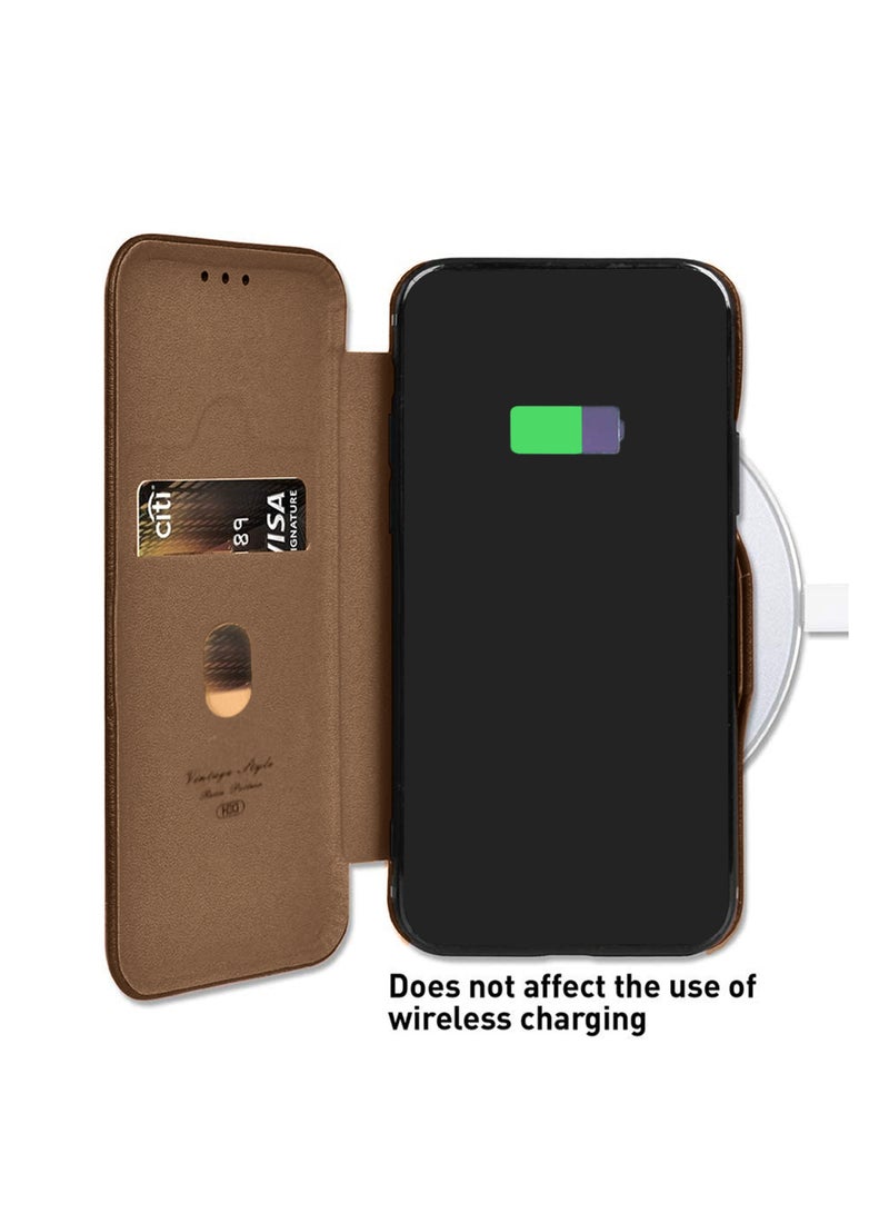 hd flip cover wallet design for iphone 16 pro max-brown - Image 4
