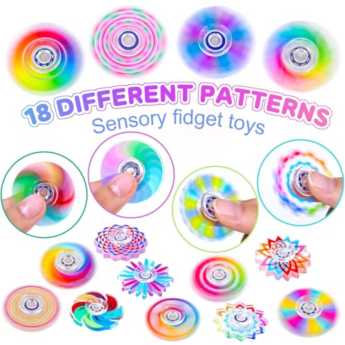 Fasray 50 Pack Fidget Spinner for Kids Easter Basket Stuffers Mini Sensory Fidget Toys Bulk Adults Kid with Autism ADHD Prefilled Easter Egg Fillers Anxiety Toys Stress Relief Bulk Gifts Classroom Prizes - Image 5