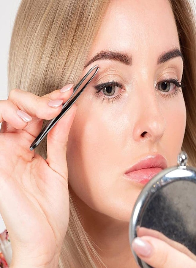 SPAREQUE Eyebrow Tweezers Set,Stainless Steel Precision Remover Kit for Facial Hair, Inward Growing Hair and Splinter,Suitable for Women, Men (Black) - Image 2