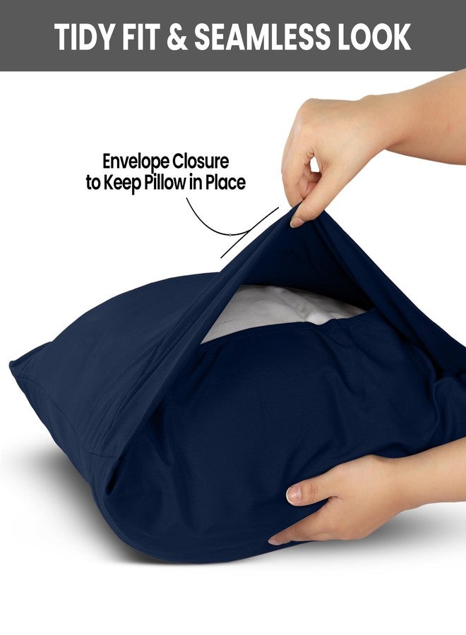 Utopia Bedding Pillow Cases Queen Size 2-Pack - Soft Brushed Microfiber - Envelope Closure - Perfect for Hospitals, Hotels, Guest Rooms - Oeko-TEX Certified, 20x30 Inches (Navy) - Image 3