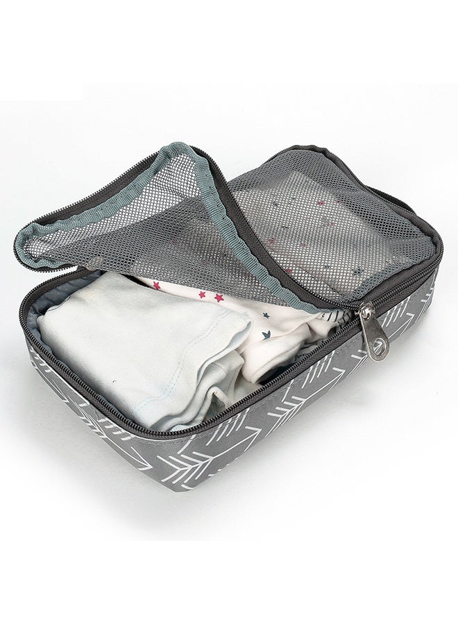 7pcs Diaper Tote Bag Set Multifunction Mummy Tote Bag Baby Changing Bag Shoulder Handbag Travel Diaper Bag with Baby Stroller Hook and Changing Mat - Image 4