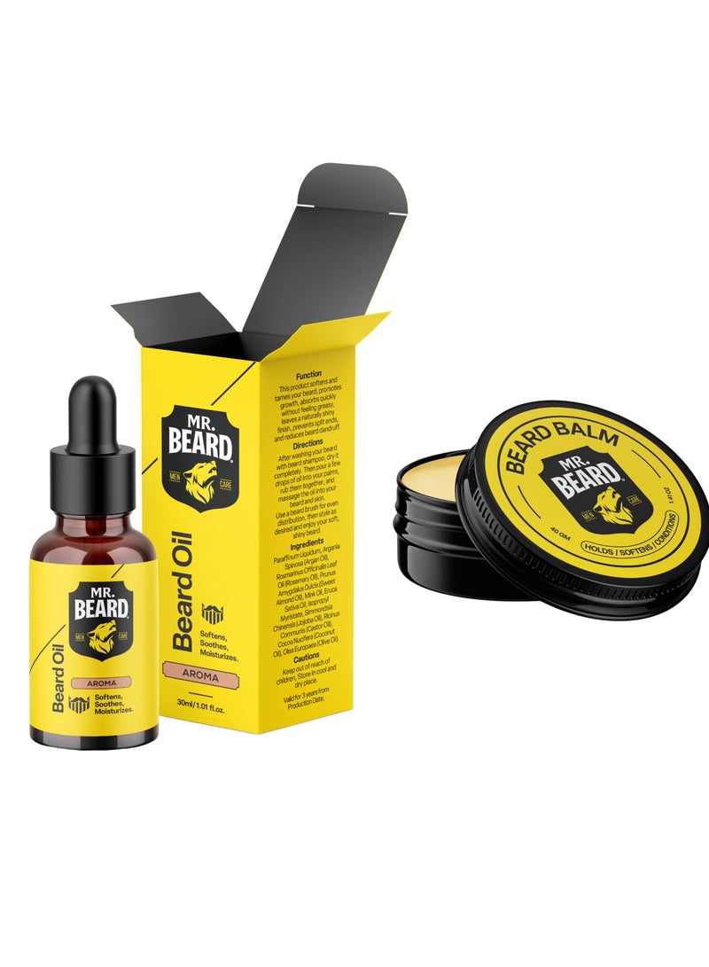 Mr.Beard Aroma Beard Oil (30ml) + Beard Balm (40g) - Image 1