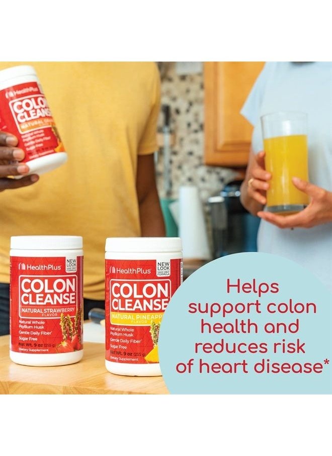 Health Plus Colon Cleanse Digestive Support | Natural Sweetener without Artificial Flavors | Daily Fiber for Toxin Elimination To Reduce Bloating | Orange Flavor | 9 Ounces, 36 Servings 