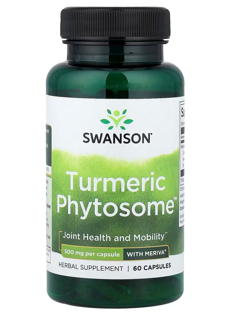 سوانسون، الكركم فيتوسوم™ مع ميريفا®، 500 ملغ، 60 كبسولة