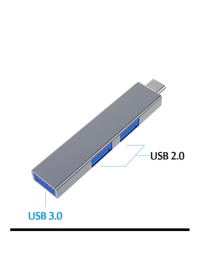 ماركة غير محددة - وصله تاب سي الي usb متعدد المنافذ عدد 3 لون اسود - Image 1
