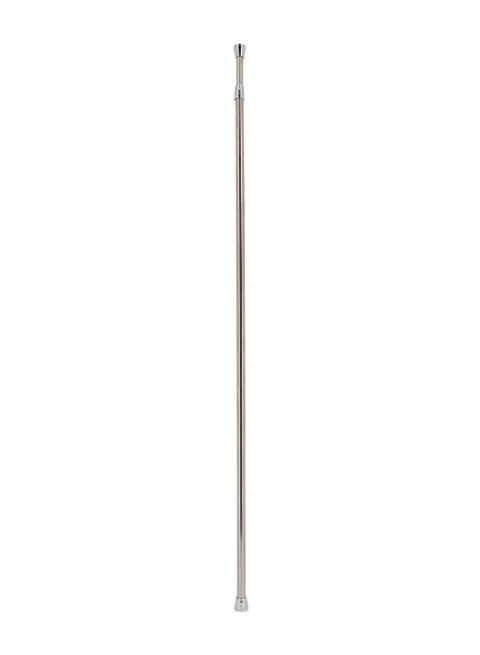 Stainless Steel Shower Bar Extendable Curtain Rod Silver 135 to 250 cm 210499