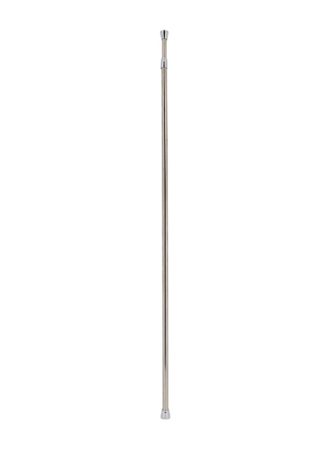 Stainless Steel Shower Bar Extendable Curtain Rod Silver 135 to 250 cm 210499