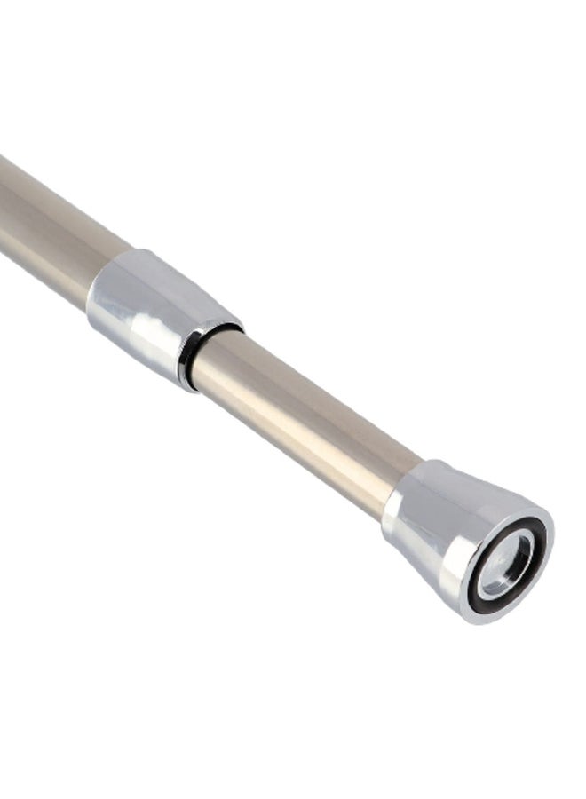 Stainless Steel Shower Bar Extendable Curtain Rod Silver 135 to 250 cm 210499