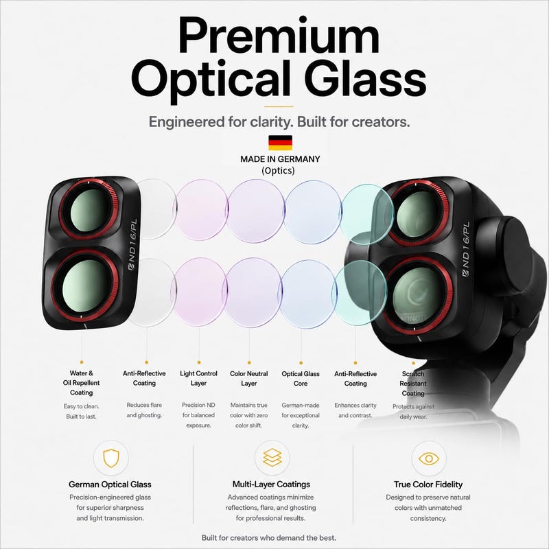 فري ويل Freewell 8 Pack All Day Quick Swap Filter Kit for Pocket 4P/Xtra Muse 2 Pro - Image 4