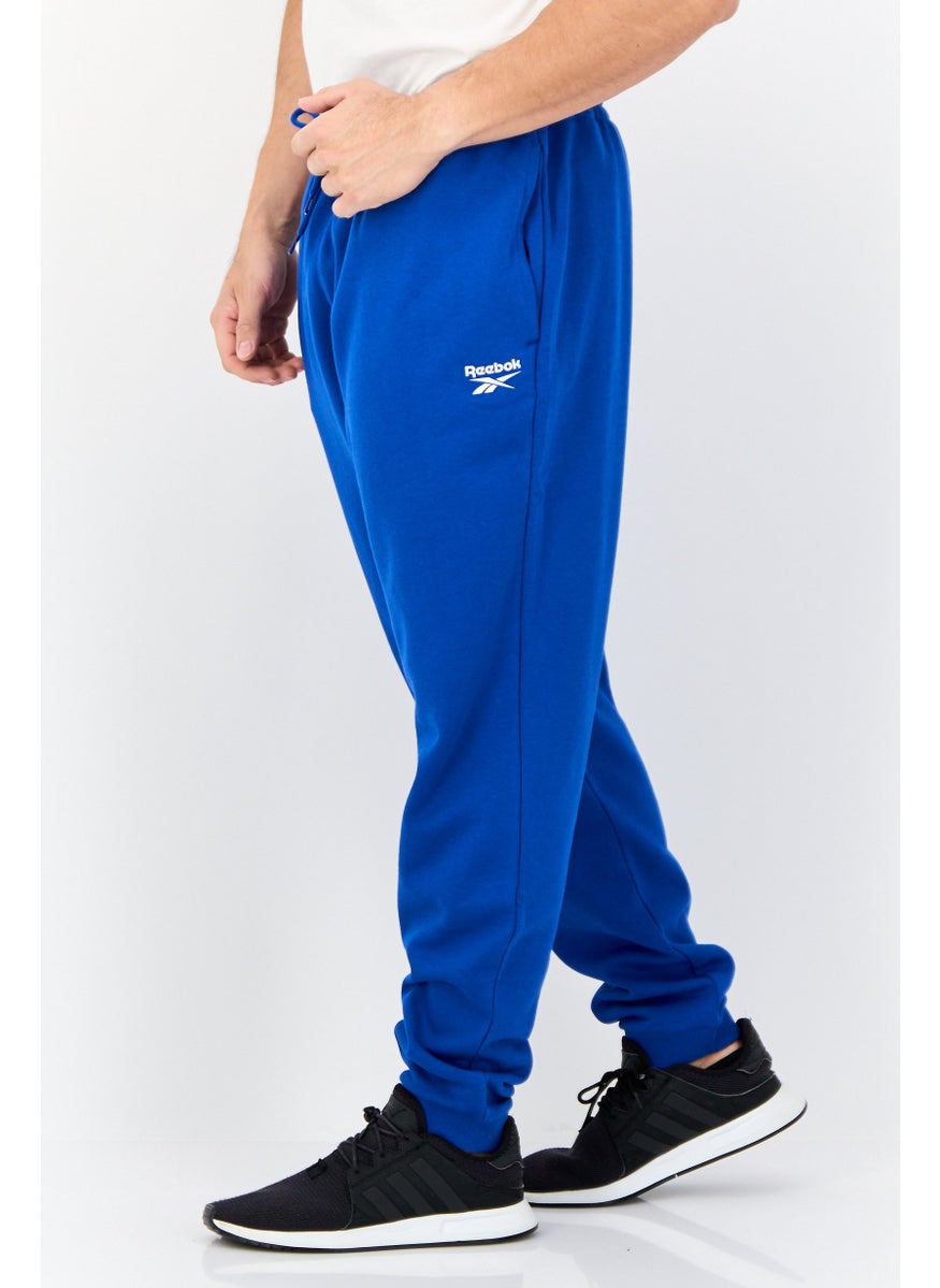 Reebok Men Sportswear Fit Brand Logo Training Sweatpants, Blue  - Image 4