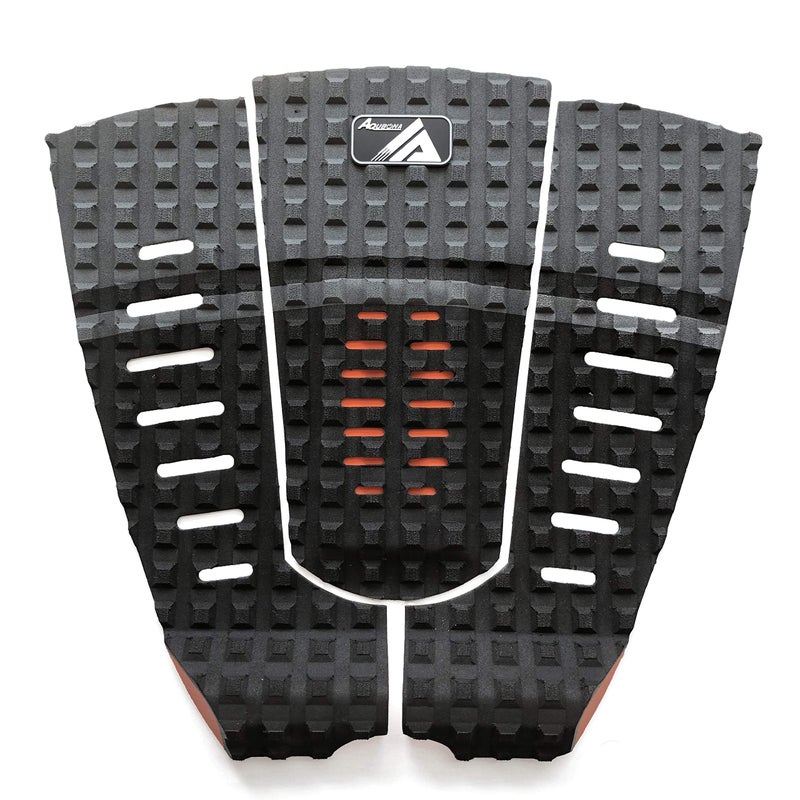 AQUBONA 3 Piece Stomp Pad Surfboard EVA Traction Pad Adhesive Professional Tail Pad/Applies All Boards - Surfboards, Shortboards, Longboards, Skimboards/Multiple Color Choices - Image 2