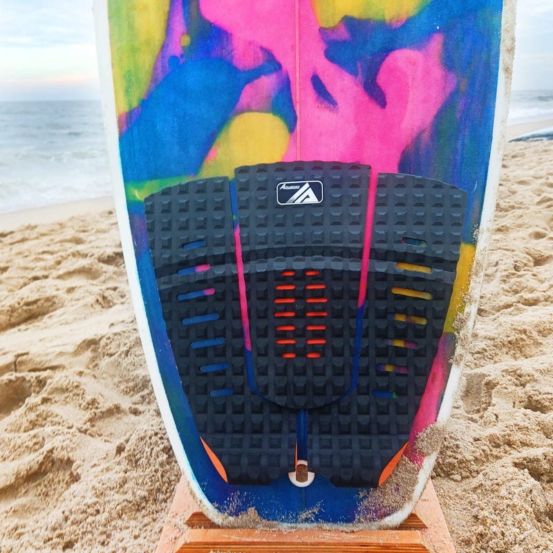 AQUBONA 3 Piece Stomp Pad Surfboard EVA Traction Pad Adhesive Professional Tail Pad/Applies All Boards - Surfboards, Shortboards, Longboards, Skimboards/Multiple Color Choices - Image 5