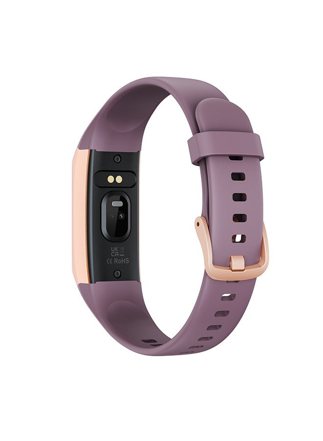 1.1-inch AMOLED smart bracelet fitness tracker with incoming call reminder, body temperature recording, waterproof, and health monitoring functions for children and the elderly.  Purple  - Image 2