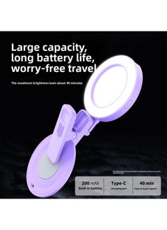 General Fill Light Mobile Phone Selfie Mirror Rear Camera Reflector HD Live Beauty Camera Auxiliary Artifact-Specifications:Self-photographing Mirror ☆ Fill Light ☆ 【bright Moon White】 Remote Control  - Image 4