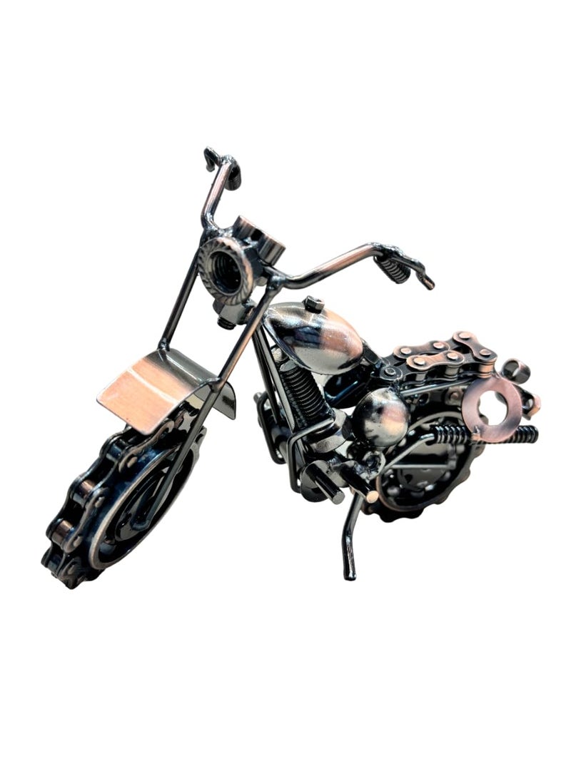 Cottage Handicraft Iron Bike Metal Motor Bike Miniature Showpiece Large Bronze  - Image 2