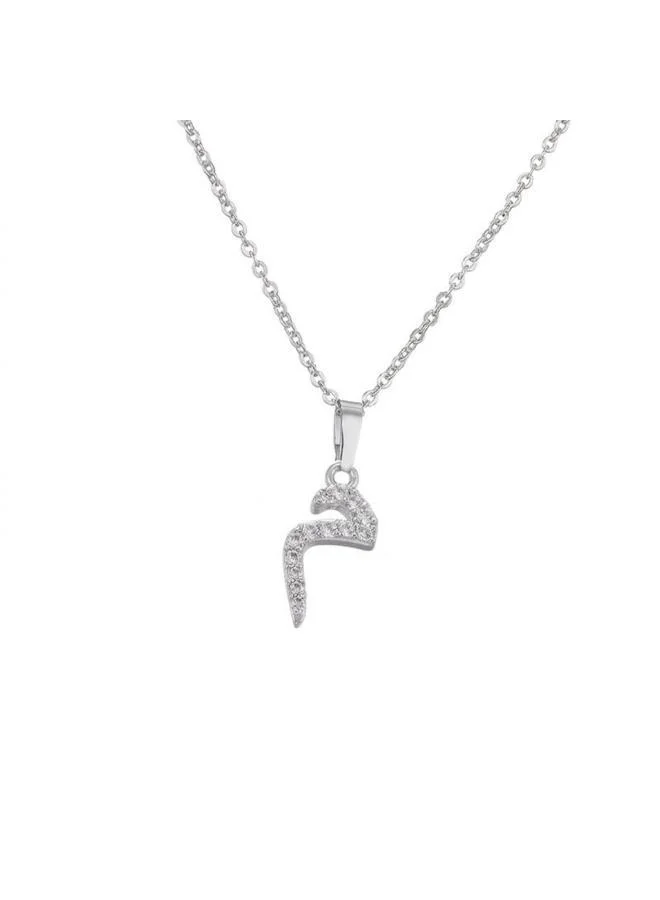 Arabic Letter 'Meem' Necklace 18k Gold Plated