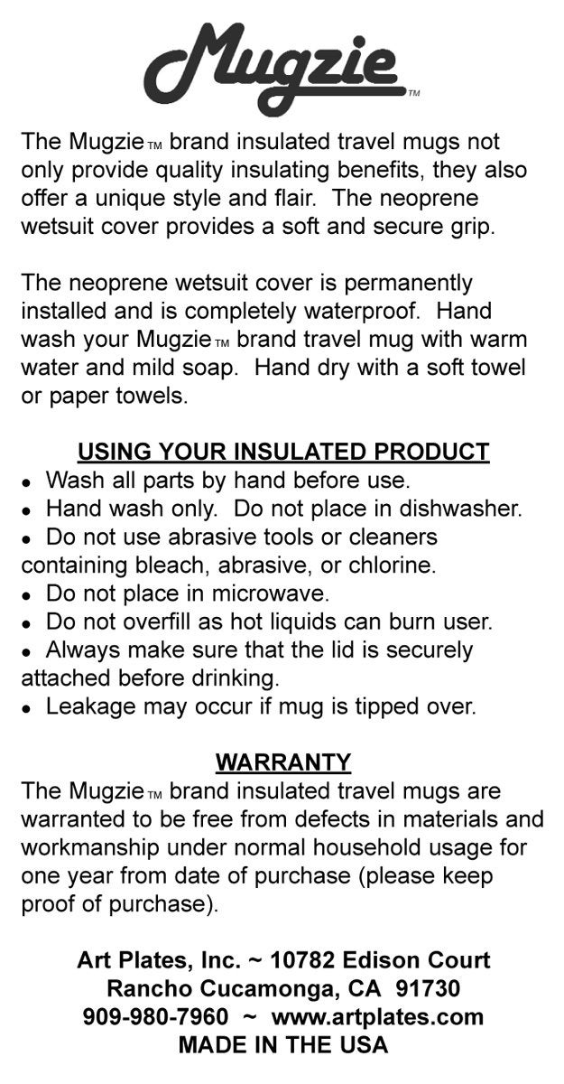 Mugzie ""Guitars"" Stainless Steel Travel Mug with Insulated Wetsuit Cover  20 oz  Black - Image 4