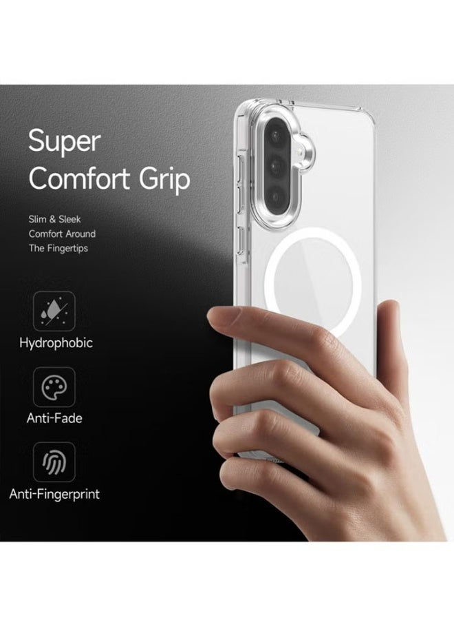 جراب سامسونج جالاكسي A56/A36 5G [متوافق مع الشحن اللاسلكي MagSafe] غطاء خلفي مغناطيسي شفاف مقاوم للاصفرار، جراب متين لهاتف سامسونج جالاكسي A56/A36، أفضل جراب شفاف للهاتف - Image 5