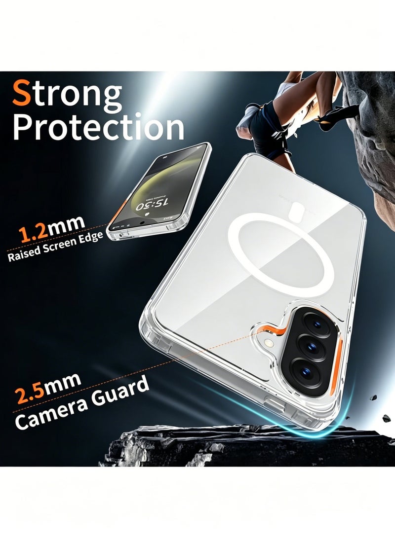 JOYFOCUS Samsung Galaxy A56/A36 5G Case [Compatible with Magsafe Wireless Charging] Yellowing Resistant Magnetic Back Cover Clear Samsung Galaxy A56/A36 Rugged Best Phone Case Clear - Image 5