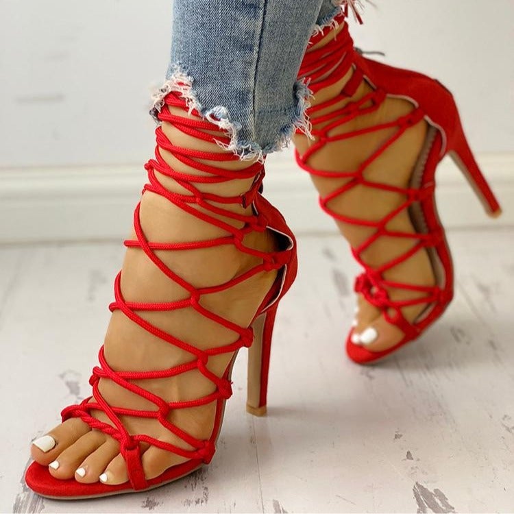 F102104 High Heel Ankle Strap Size 40-43Sandals - Image 3
