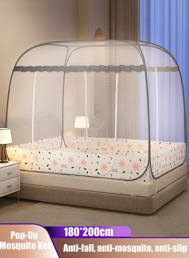 Pop-Up Mosquito Net Tent Wide Roof,Portable Folding Design with Bottom for Bedroom Yard Outdoor Camping Fishing Hiking Trip,Folding Bed Tent with Double Entry, Baby Toddler Bed Protection,Easy to Install ﻿  - Image 1