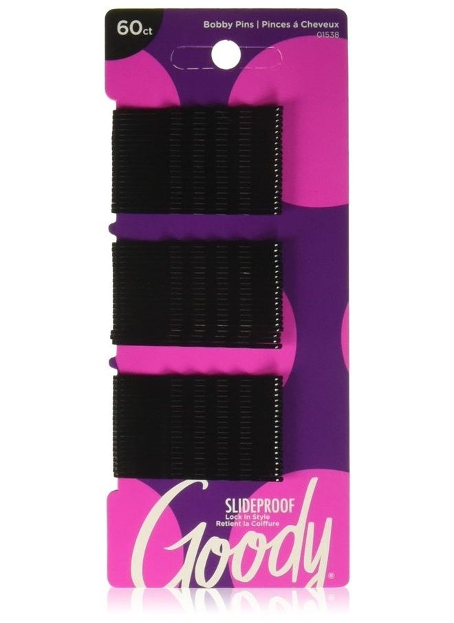 Goody Goody Styling Essentials Bobby Pins, Black, 2 Inches, 60 Count  - Image 1