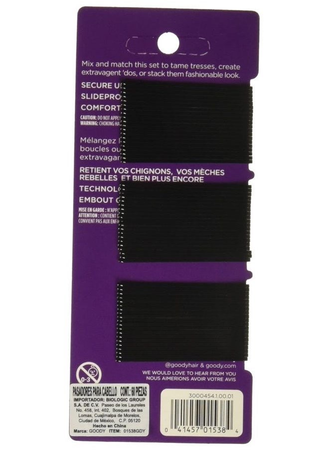 Goody Goody Styling Essentials Bobby Pins, Black, 2 Inches, 60 Count  - Image 2