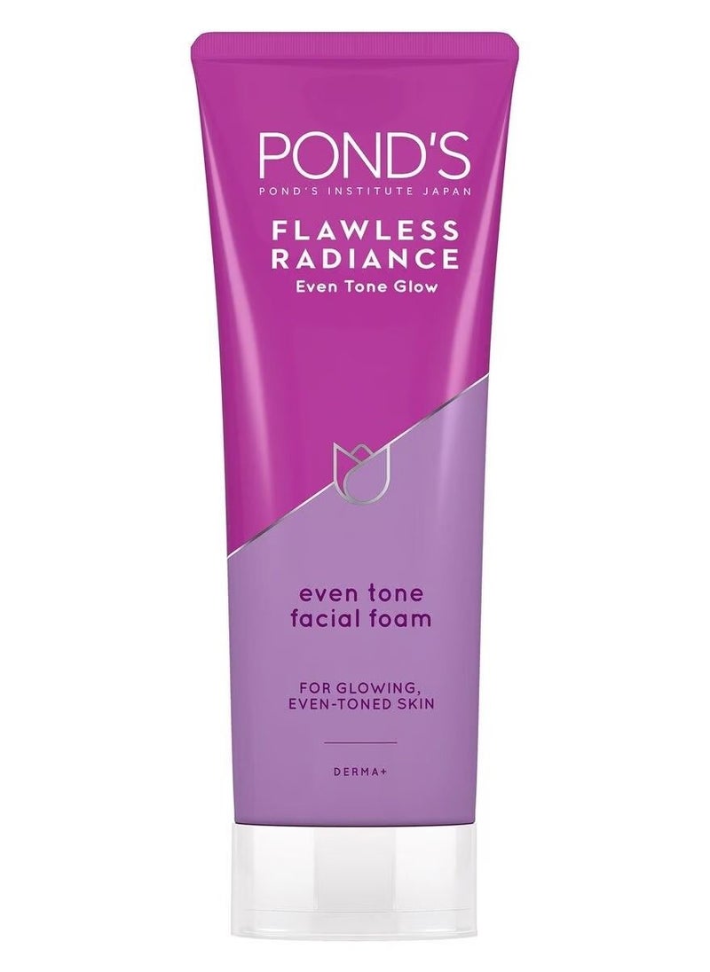 PONDS Flawless Radiance Facial Foam Cleansing And Exfoliating With Niacinamide And Vitamin E Eventone Glow Gives Blemishfree Skin 