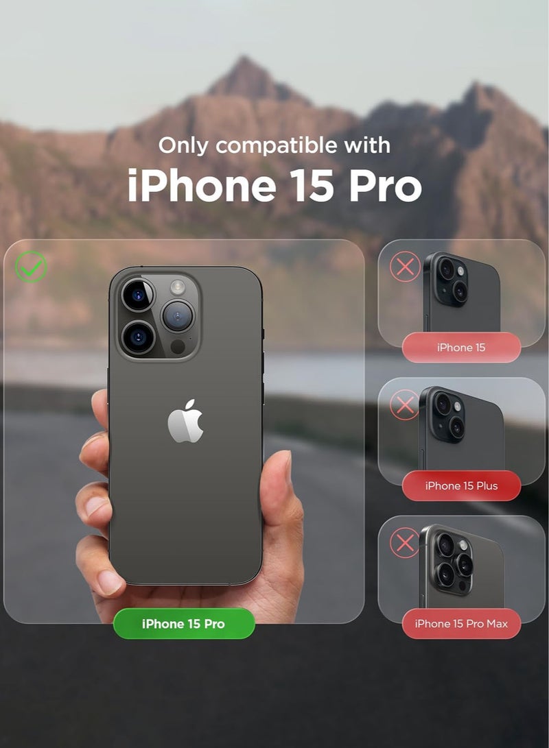 Elago Magnetic Glide for iPhone 15 PRO Case Cover with MagSafe Drop Protection - Stone Medium Gray - Image 2