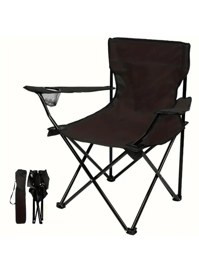 ايرس كرسي تخييم متين قابل للطي مع حامل أكواب - هيكل فولاذي، قماش أكسفورد، محمول للاستخدام في الهواء الطلق، على الشاطئ، في النزهات وصيد الأسماك - Image 1