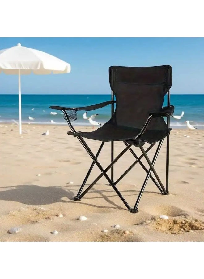 ايرس كرسي تخييم متين قابل للطي مع حامل أكواب - هيكل فولاذي، قماش أكسفورد، محمول للاستخدام في الهواء الطلق، على الشاطئ، في النزهات وصيد الأسماك - Image 5