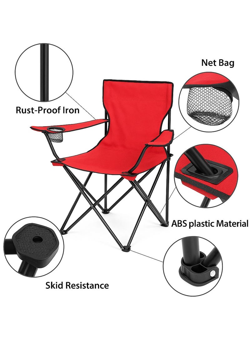 ايرس كرسي تخييم متين قابل للطي مع حامل أكواب - هيكل فولاذي، قماش أكسفورد، محمول للاستخدام في الهواء الطلق، على الشاطئ، في النزهات وصيد الأسماك - Image 2