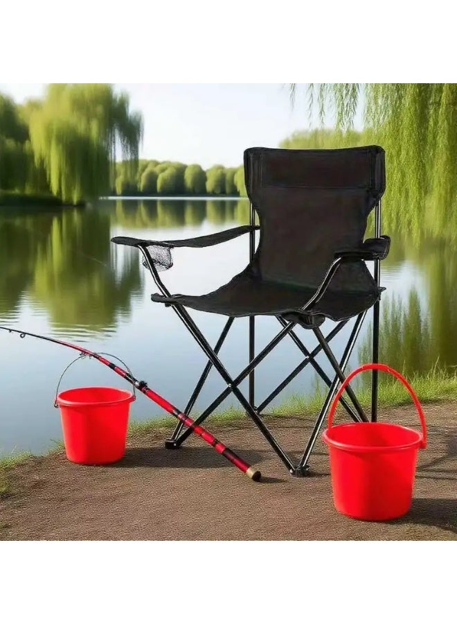 ايرس كرسي تخييم متين قابل للطي مع حامل أكواب - هيكل فولاذي، قماش أكسفورد، محمول للاستخدام في الهواء الطلق، على الشاطئ، في النزهات وصيد الأسماك - Image 4