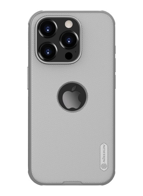 Nillkin Super Frosted Shield Pro Series Cover Case Designed For Apple iPhone 15 Pro Max (With Logo Cutout) - Titanium Gray