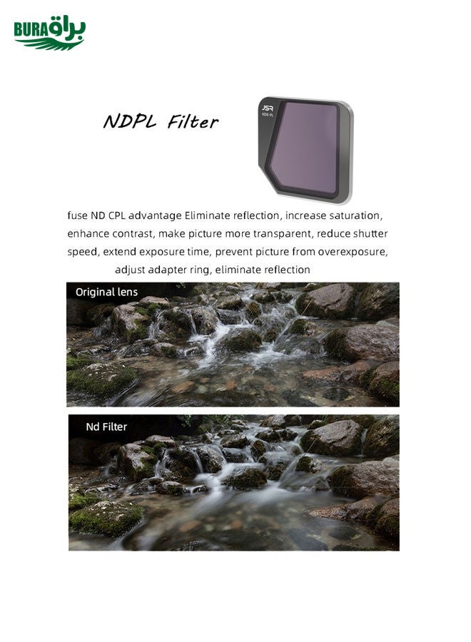 BURAQ JSR Drone 4 in 1 ND8PL+ND16PL+ND32PL+ND64PL Lens Filter for DJI Mavic 3  - Image 4