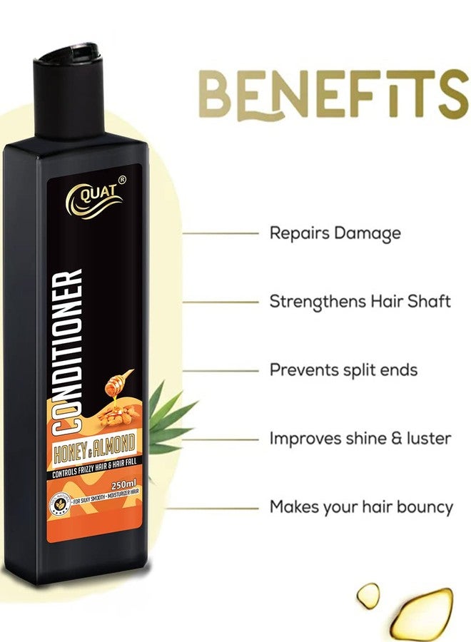QUAT Honey Almond Conditioner, Nourishes, Repair & Shine, For Long and Lifeless Hair, Dream Lengths (250ml) - Image 2