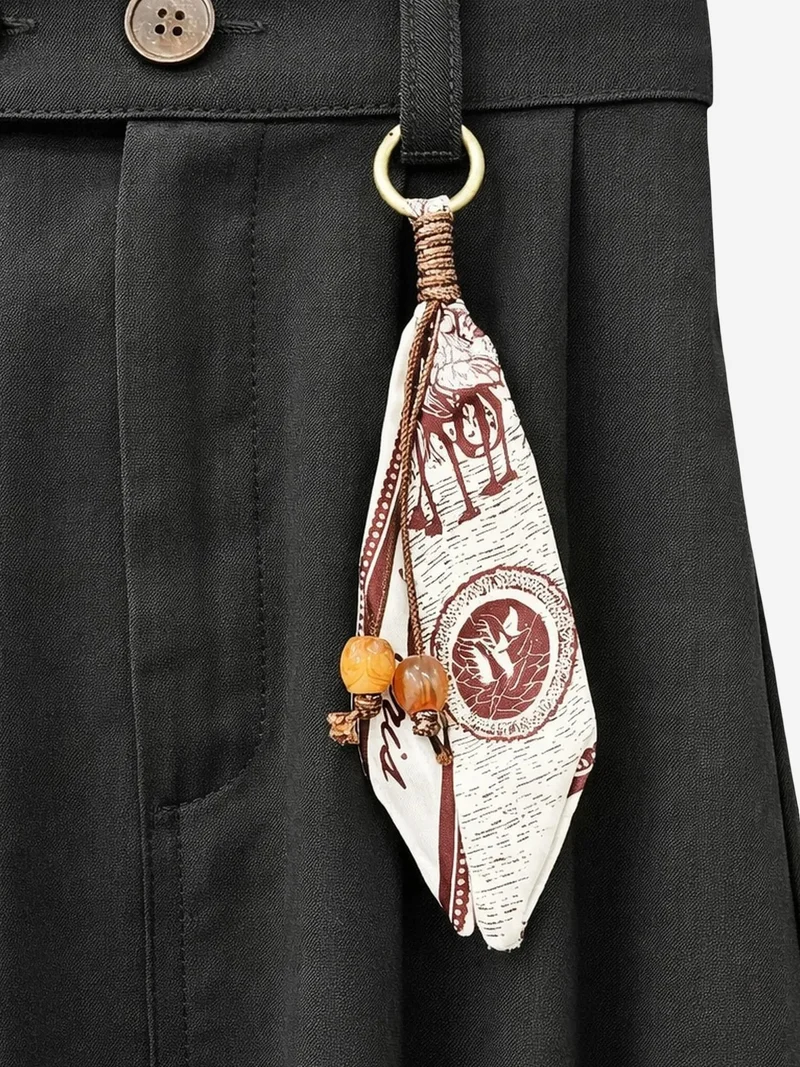 ميكسراي MIXRAY High Waist A-Line Midi Skirt with Accessories