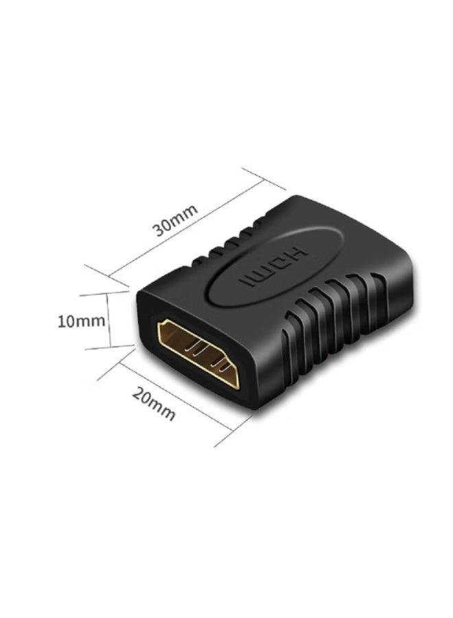 Terabyte HDMI Female to Female Coupler Joiner Gender Changer Extender Connector HDMI Connector (Black) - Image 2