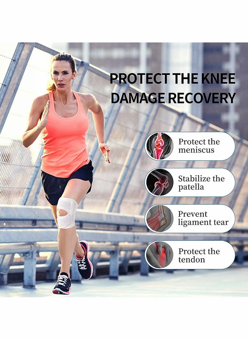 Generic Adjustable Knee Brace with Side Stabilizers for Men and Women Relieves Pain from Meniscal Tears ACL MCL Arthritis and Sports Injuries Breathable Support  - Image 4